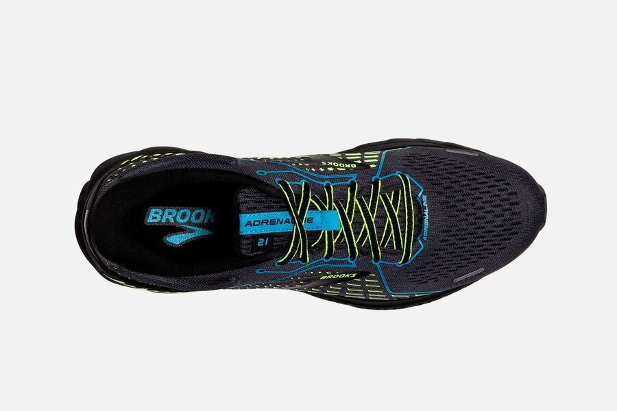 Brooks Adrenaline GTS 21 Road Running Shoes Mens - Black/Blue - FNGMS-5970